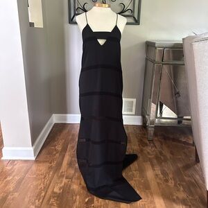 Finders Keepers Black Tiered Ruffled Maxi Dress